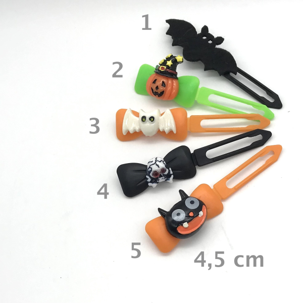 Hunde Haarspange mit Applikation 4,5 cm - Halloween Vol. 2 einzeln