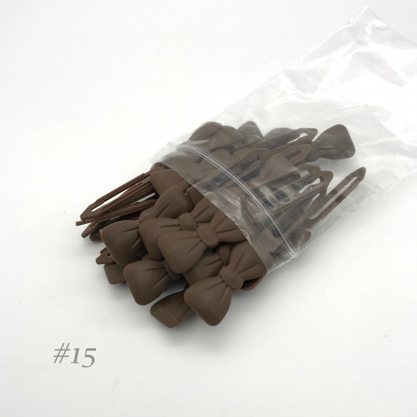 Auer Hairclips Big Pack #15 marron chocolat