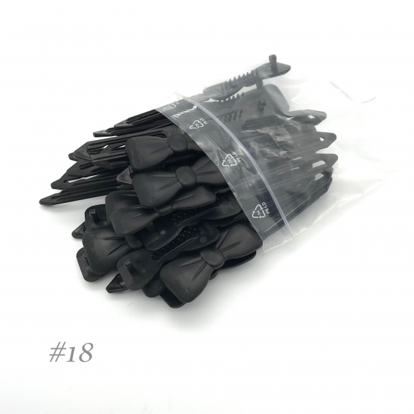 Auer Haarspangen Big Pack Schleife 3,5 cm #18 schwarz