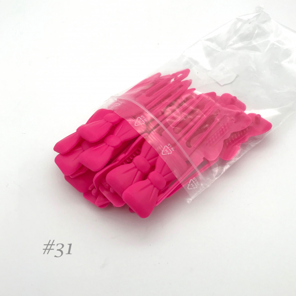 Auer Haarspangen Big Pack Schleife 4,5 cm #31 neon pink