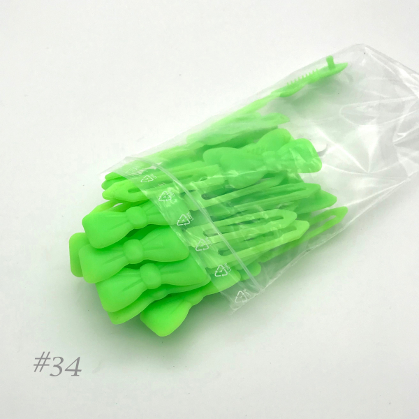 Auer Haarspangen Big Pack Schleife 4,5 cm #34 neon grün