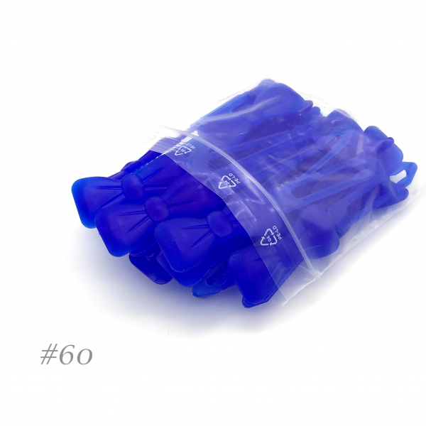 Big Pack Auer Hairclips #60 bleu royal transparent