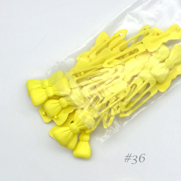 Auer Haarspangen Big Pack Schleife 3,5 cm #36 hell gelb