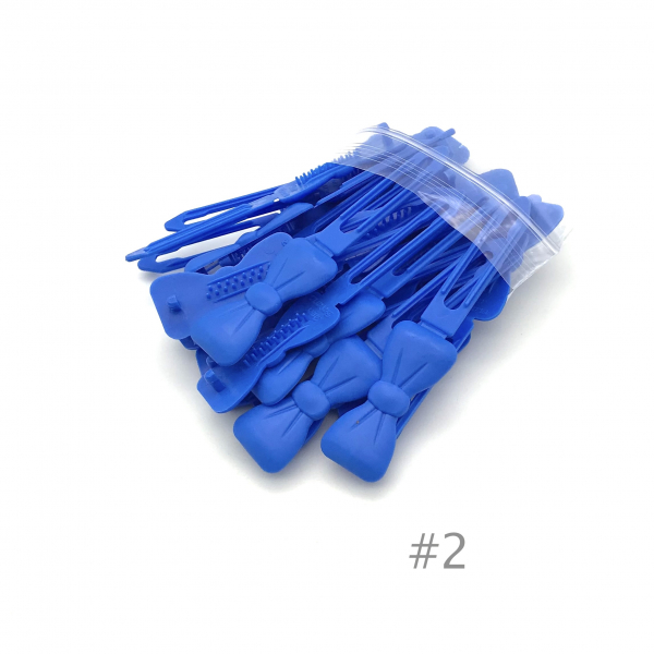 Auer Haarspangen Big Pack Schleife 4,5 cm #02 mittel blau