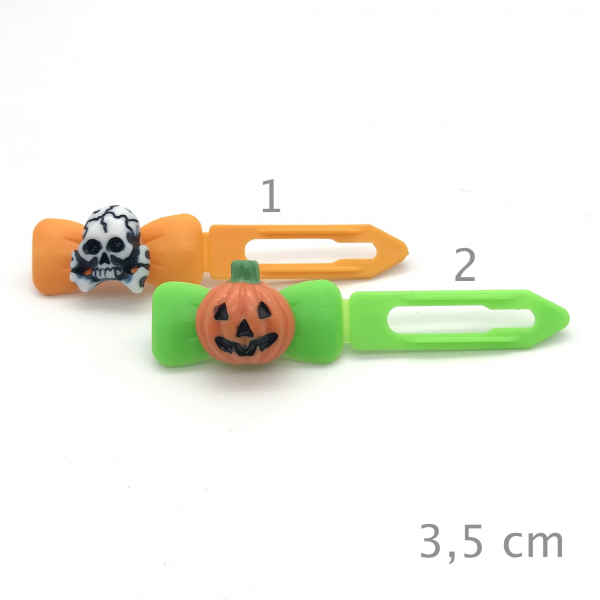 Hunde Haarspange mit Applikation 3,5 cm - Mini Halloween einzeln