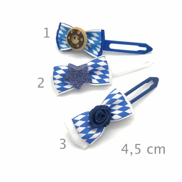Dog bow clip with application 4,5 cm - Bavaria - single
