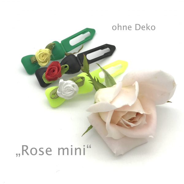 Hunde Haarspange mit Applikation 3,5 cm - Rose mini - einzeln