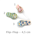 Hunde Haarspange mit Applikation 4,5 cm - Flip-Flop
