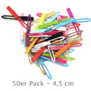 Auer Haarspangen Raute bunt gemischt 50er Pack 4,5 cm